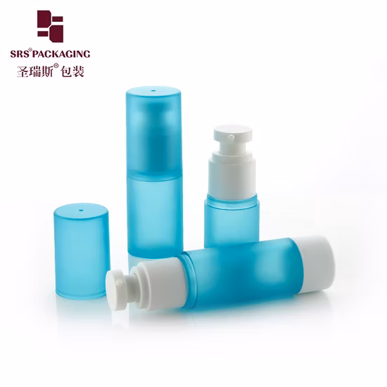15ml 30ml 40ml 50ml 80ml 100ml 120ml 페인팅 레이크 블루 컬러 빈 에어리스 병 로션